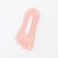Calcetines de verano finos de cinco dedos para mujer transpirables mesh invisibles - Rosa