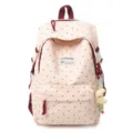 Süßer japanischer rosa Pünktchen Schulrucksack für Mädchen stilvolle modische Schultasche - Rosa