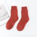 Calcetines de lana gruesos y calientes de invierno para mujer calcetines rojos - Talla única / Rojo Ladrillo