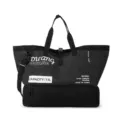 Large capacity travel duffel bag with separate bottom compartment, stylish and durable. - With Shoe Compartment / Black