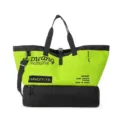 Large capacity 73L colorblock duffel bag, casual outdoor travel fitness shoulder bag. - With Shoe Compartment / Green