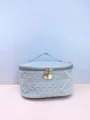 Minimalist PU large capacity cosmetic bag, portable travel makeup storage pouch for women. - 22x16x12 CM / Emerald Green