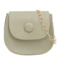 Pequeño bolso cruzado mini de cuero PU verde para niños, elegante bolso con cadena dorada. - Verde