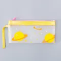 Transparent planet pencil pouch with yellow wrist strap, waterproof student stationery bag. - Mars