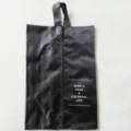 Tragbare schwarze Oxford-Stoff Reiseschuhtasche mit Reissverschluss fuer einfache Aufbewahrung. - Schwarz