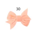 Kinder Samt Schleife Haarklammer, einfarbig süßes Baby Haaraccessoire für tägliches Styling. - Hellorangener Stil (30)