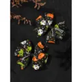 Halloween grosgrain ribbon hair bows for kids with ghost and pumpkin patterns - Black Pumpkin Ghost Style (2A-1) / Black