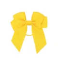Dettaglio di un fiocco in nastro grosgrain giallo a doppio strato con elastico - Giallo (645)