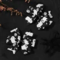 Halloween ghost print black grosgrain ribbon hair bows for kids hair styling - Black Boo Ghost Style (2A-3) / Black