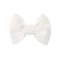 Elegante molletta per capelli con fiocco in tessuto bianco per bambine, stile dolce - Bianco