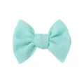 Fermaglio per capelli con fiocco in tessuto testurizzato verde menta per lo styling dei bimbi - Verde menta