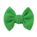 Fermaglio per capelli a fiocco verde solido per bambina, dolce accessorio fatto a mano. - Verde
