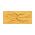 Bandeau de sport large torsadé jaune moutarde pour le yoga et le fitness - Curcuma