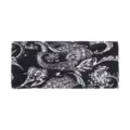 Bandeau de sport large avec motif cachemire noir et blanc et détail de nœud torsadé - Paisley Noir et Blanc