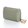 Minimalistische Salbeigrüne Kosmetiktasche Tragbare Reise Make-up Tasche Organizer - Grün