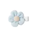 Cute mini blue fabric flower hair clip for girls, sweet floral hair accessory for toddlers - Fabric Wrapped Clip (12)