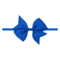 Classic royal blue grosgrain ribbon bow headband for baby girls with high elasticity - Royal Blue (6)