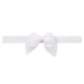 White baby bow headband, cute newborn infant hair accessories for girls daily wear - White (000)