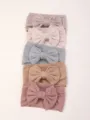 Set de 5 diademas acanaladas para bebés con grandes lazos, accesorios elásticos para el cabello. - 5D