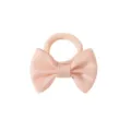 Cute pink bow hair tie for kids, soft grosgrain ribbon elastic rubber band for baby girls. - Candy Pink Style (5161)
