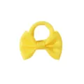 Children's mini bow hair tie, bright yellow grosgrain ribbon elastic hair rope for cute babies. - Yellow Style (5161)