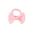 Kids mini bow hair tie cute pink ribbed ribbon elastic hair rubber band for toddlers daily wear - Pink Style (5161)