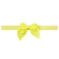 Yellow baby bow headband, cute fabric hair band for infant toddler girls daily wear. - Yellow (525)
