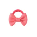 Children mini bow hair tie, pink grosgrain ribbon elastic hair band, cute baby hair accessory - Light Pink Style (5161)