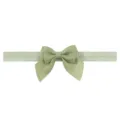 Light green baby bow headband, soft infant hair band cute toddler hair accessories for girls. - Pale Green (567)