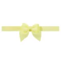 Yellow baby bow headband, cute fabric hair accessory for toddler girls daily wear and parties. - Macaron Yellow (617)