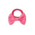 Pink mini bow hair tie, cute grosgrain ribbon elastic hair band for kids and baby daily use. - Hot Pink Style (5161)