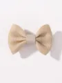 Pinza de pelo con lazo de cinta de color sólido para niños accesorio minimalista beige - Beige
