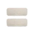 Set of two cream embroidered fabric hair clips with scalloped edges for toddler girls - Leaf Embroidered Style (18)