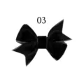 Zwarte fluwelen haarlint clip, stijlvolle variant 03 voor leuke dagelijkse kapsels en meisjes. - Zwart Stijl(03)