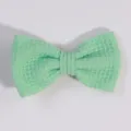 Minzgrüne Haarklammer mit Schleife und Waffelstruktur für Kinder, schönes Haaraccessoire - Mintgrün