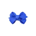 Solid blue grosgrain ribbon bow hair clip for girls and babies - Blue