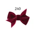 Burgunderroter Samt Haarschleife Clip, einfarbiges Haaraccessoire für Kinder und Mädchen im Alltag. - Weinroter Stil (240)