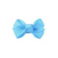 Charming solid light blue children's ribbon bow hair clip accessory for baby girls - Light Blue
