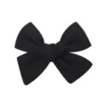 Kinder schwarze Schleife Haarspange einfarbig handgemachte Entenschnabel Haaraccessoire - Schwarz (45)