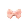 Elegant peach grosgrain ribbon bow hair clip for children's styling accessories - Pale Pink Orange