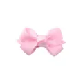 Handmade solid pink grosgrain ribbon bow hair clip accessory for babies and kids - Light Pink