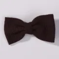 Dunkelbraune Schleifen-Haarspange mit Maiskorn-Textur für Kinder und Babys Accessoire - Dunkelbraun
