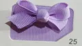 Lavender purple grosgrain ribbon bow hair clip for girls on display card - Purple