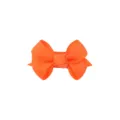 Vibrant solid orange grosgrain ribbon bow hair clip for baby girls hair accessory - Orange