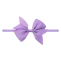 Bandeau à nœud en ruban gros-grain violet pour bébé fille avec haute élasticité - Violet Clair (462)