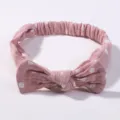 Bandeau à nœud rose à pois pour bébé accessoire de cheveux en coton doux pour nourrisson - 3 Pièces/Paquet / Pois Roses (008)