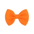 Bright orange children's grosgrain ribbon bow hair clip cute fabric hair accessory for girls - Orange