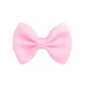 Cute solid pink grosgrain ribbon bow hair clip for children and babies DIY accessory - Light Pink
