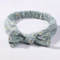 Bandeau à nœud floral pour enfants en coton doux avec motif de marguerites blanches - 3 Pièces/Paquet / Petite Marguerite Florale (010)