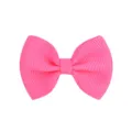 Vibrant pink grosgrain ribbon bow hair clip for children and babies DIY accessories - Rose Pink